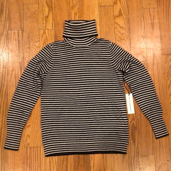 White + Warren Sweaters - Brand new White + Warren blk/wht cashmere sweater
